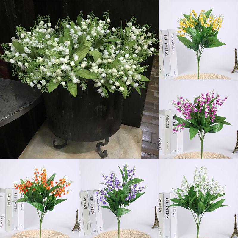 Elegant 7 Branch Artificial Lily Of The Valley Bouquet For Stunning Home And Wedding Decor