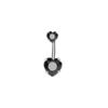 Heart Crystal Belly Button Rings Shiny Silver Stainless Steel Piercing Jewelry for Beach Holiday Accessories