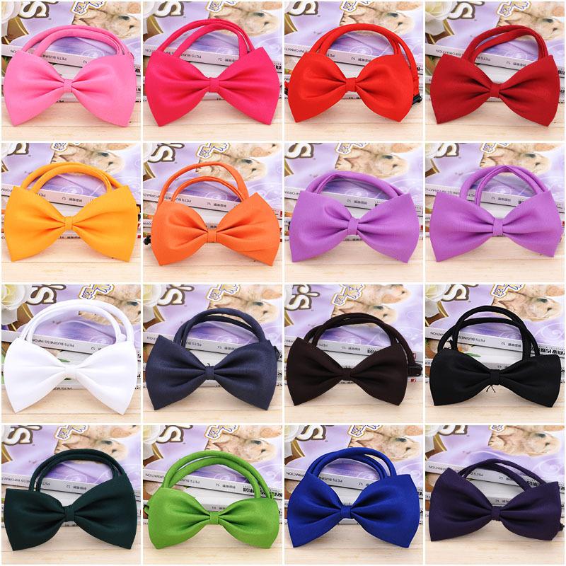 Fashionable Adjustable Pet Bow Tie Multicolor Dog Collar Cute Design Small Puppy Accessory