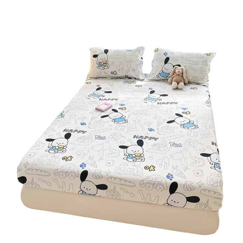 Pure Cotton Mattress Single Piece 100 Cotton Mattress Protective Cover, Bed Cover, Children's Boy Bed Sheet, Three-piece Mattress Model.