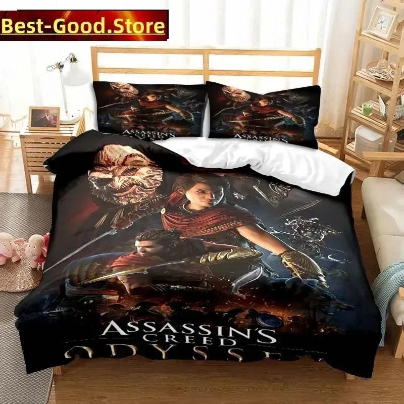 Fashion Game A-Assassins Creed Bedding Set Printed Bed Set With Pillowcase Duvet Cover Soft Single Double Queen Super King Size