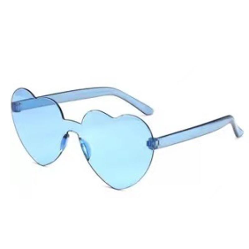Shaped Heart Love Rimless Sunglasses Transparent Cute Candy Glasses Color