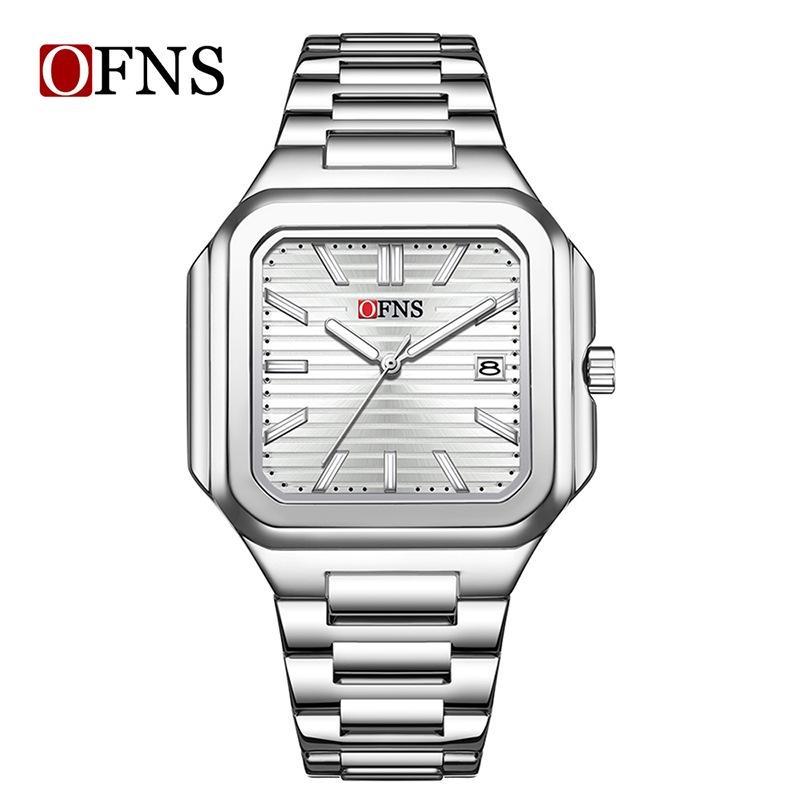 Luxury Square Fashion Man Wristwatch Waterproof Luminous Date Quartz Men's Watches Stainless Steel Men Watch Reloj