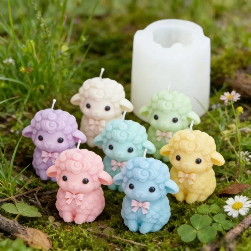 2026 Latest Models 3D Fluffy Sheep Silicone Mold Cute Lamb for Sheep Candle Soap Resin Plaster DIY Aromatherapy Craft Lovely