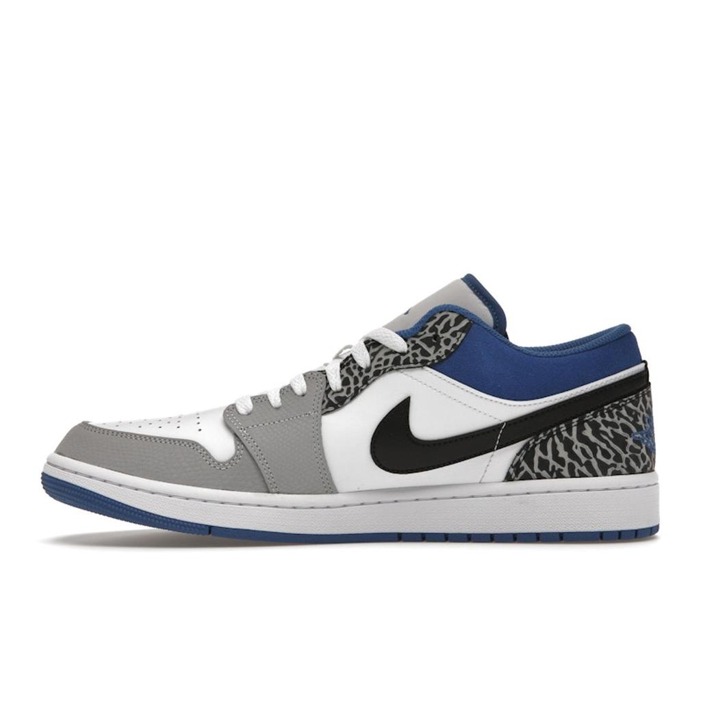 Air Jordan 1 Low SE True Blue Unisex Sneakers White Black Cement-Grey DM1199-140