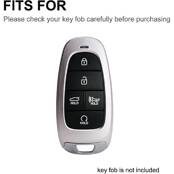 Key Fob Cover for Hyundai with Keychain Soft TPU Car Key Case Cover Compatible with Hyundai Sonata Santa fe Tucson (Green)