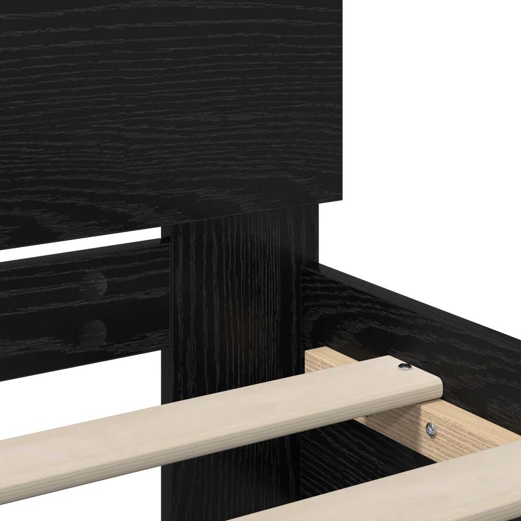 in black oak finish 80 x 200 cm made of wood based material