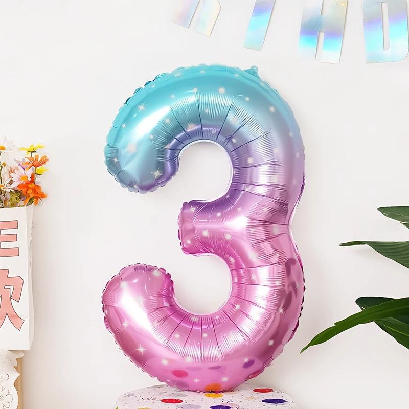 40 Zoll Traum Sternenhimmel Geburtstag Digitaler Aluminiumfolienballon Kinder Baby Geburtstagsfeier Szenendekoration