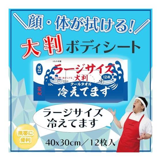 Large Size Cool Towel Large Size Cold 40 X 30cm 12 Pieces