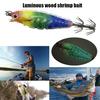7.5CM/6G Bionic Shrimp Lure with Squid Hook Glow-in-the-dark Realistic Artificial Bait Saltwater Freshwater Bass Walleye Trout Fishing Accessories