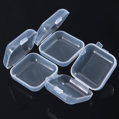 5/20 SZT. Mini Plastikowe Pudełko do Przechowywania Przezroczyste Pudełko do Przechowywania Biżuterii Pojemnik Przenośny Etui do Przechowywania Opakowanie na Kolczyki Pierścionki Zatyczki do Uszu