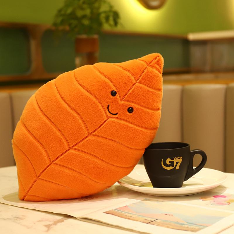 Simulation Leaf Plush Toy Nordic Style Home Throw Pillow Ginkgo Leaf Maple Leaf Doll Bedroom Sofa Cushion Decoration