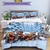 3pcs Winter Wonderland Teddy Bear Bedding Set - Includes One Quilt Cover and Two Pillowcases (No Core) - Festive Gift for Bedroom Decor - Po