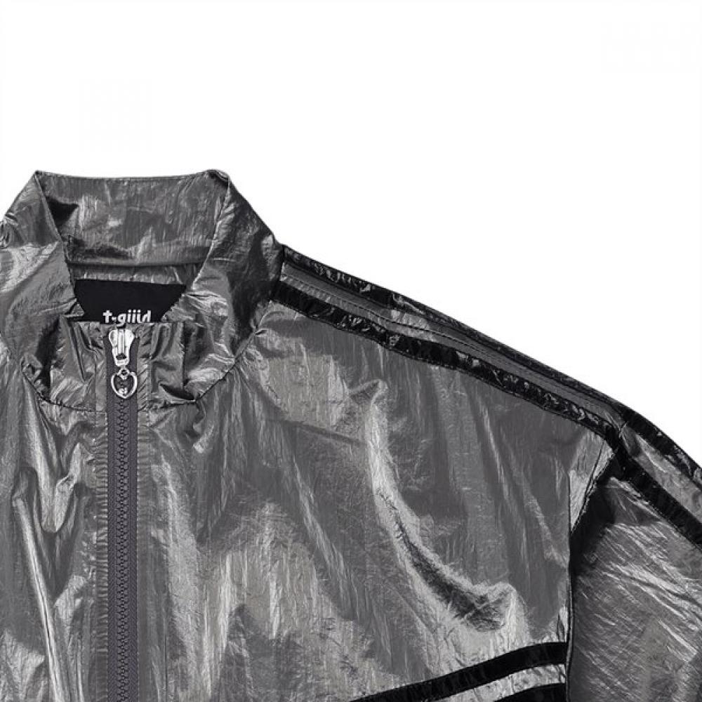 Tiffany Gray Shining Track Jumper T54uaj010