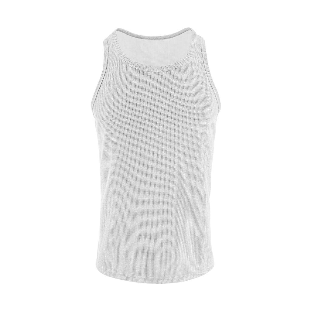 Men's Ribbed Tank Top Sleeveless Athletic Shirt Lightweight Breathable Muscle Fit Undershirt for Training Gym Workout Running Sports