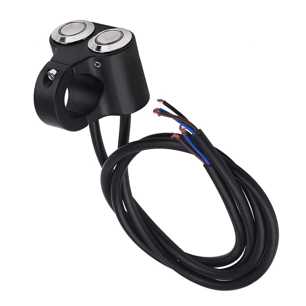 7/8inch 22mm Motorcycle Switch Handlebar, Motorbike Handlebar On/Off Grip Switches Brake Fog Headlight Handle Self-Return/Manual-Return Switch(B: