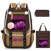 Sac à dos décontracté pour étudiant imprimé K-Pop Anime Dessin animé Sac fourre-tout tendance Trousse à crayons Ensemble