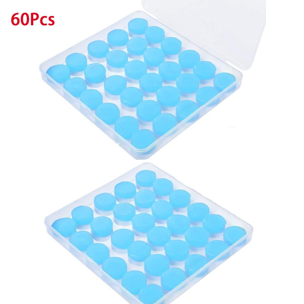 30/60Pcs Silicone Ear Plugs Reusable Earplugs for Sleeping Swimming Traveling Working Studying Noise Reduction Flexible Ear Plug