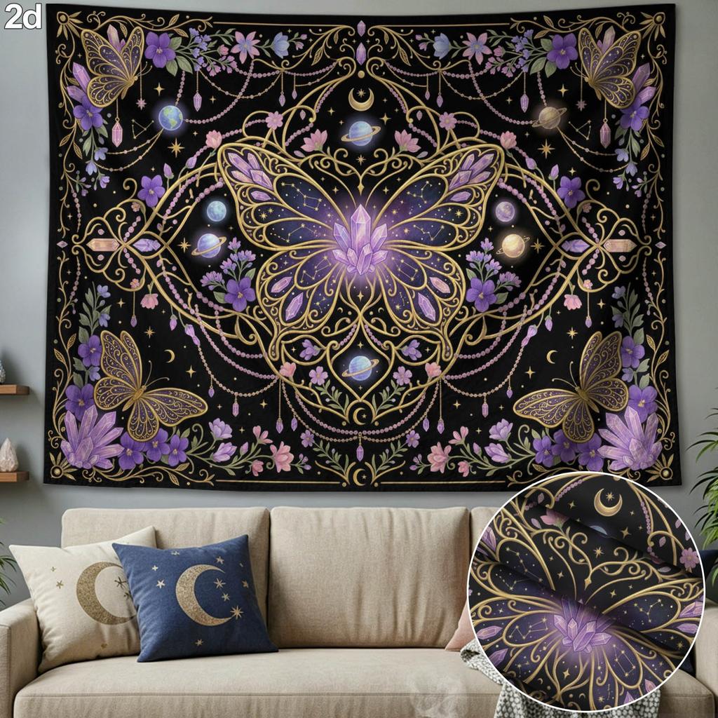 Star Butterfly Dance Tapestry Wall Hanging Bedroom Living Room Dormitory Home Decor Aesthetic Tapestry