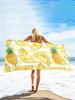 Watermelon Microfiber Beach Towel, Black White Striped Bath Towel, Cute Summer Fruit Travel Blanket for Women Girls Gift