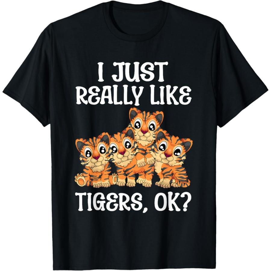 Tiger Lover Kids Tiger Girls Wildcat Cute Tigers T-Shirt S