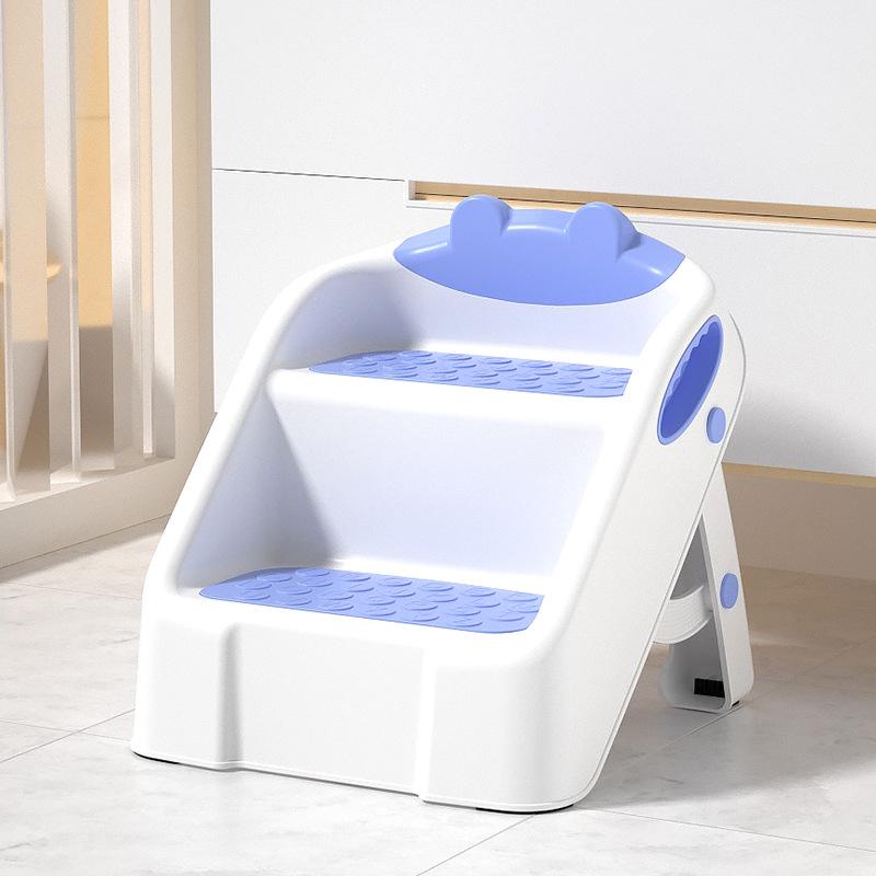 Foldable Two-Step Children's Washstand Stool