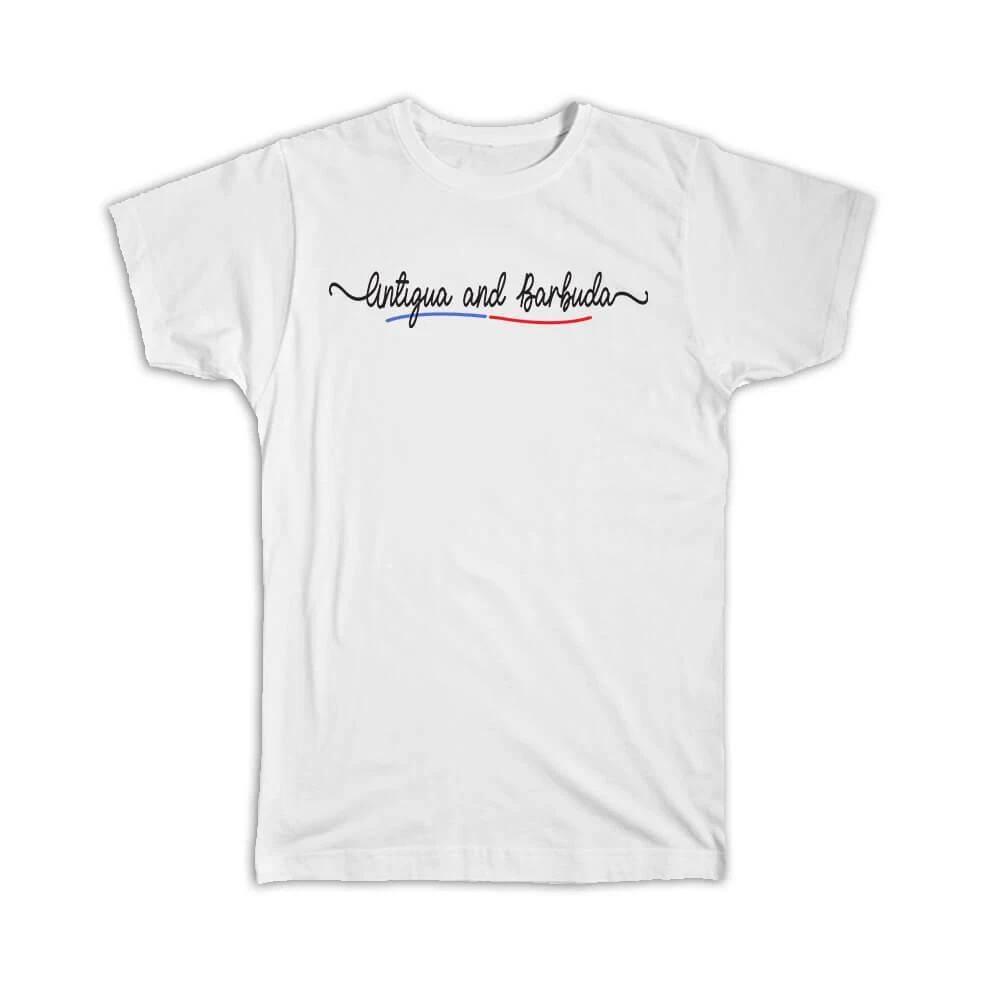Gift T-Shirt : Antigua and Barbuda Flag Colors Citizen of S