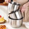 Stainless Steel Mixing Bowl Deep Design Cooking Baking Cake Bread Salad Egg Beater Basin Fruit Container Kitchen Cooking Tools