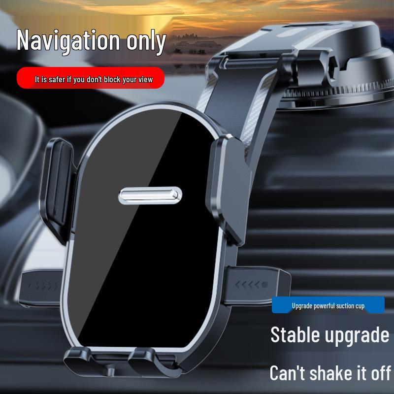 Universal Suction Cup Car Phone Holder with Automatic Lock for Dashboard Navigation