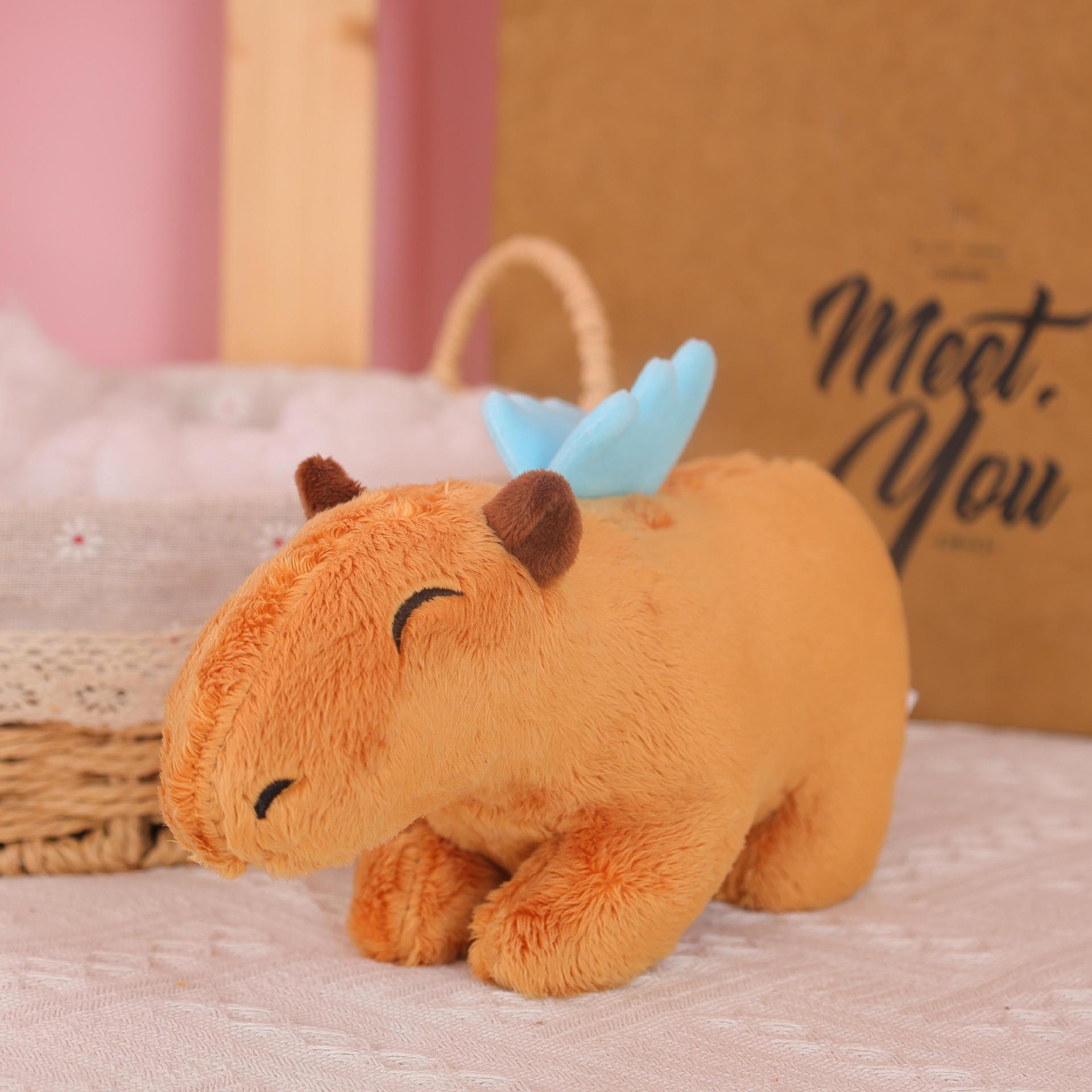 

Hot Cute Capibara Plush Anime Fluffty Toy Capibaras Peluche Doll Stuffed Animals Soft Kids Toys Doll Plush Christmas Gift 13X21 CM