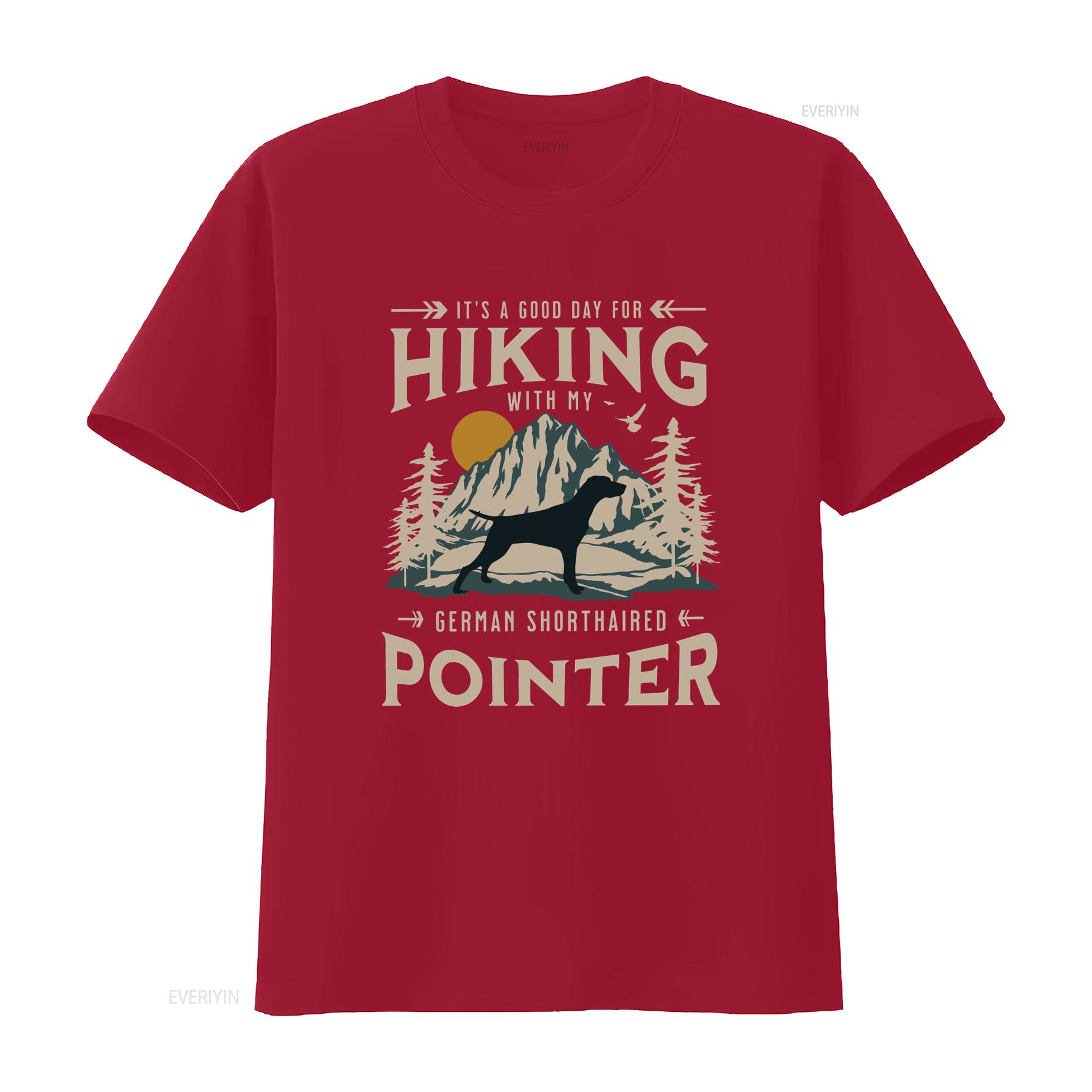 German Shorthaired Pointer Hiking T Shirt GSP Dog Mom Shorthair vintage Washed Comfortable Breathable Soft Casual Unisex S