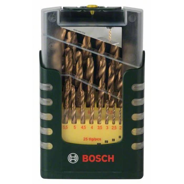 Bosch Accessories 2607017154 HSS Jeu de forets pour le métal 25 pièces 1 mm, 1.5 mm, 2 mm, 2.5 mm, 3 mm, 3.5 mm, 4 mm,
