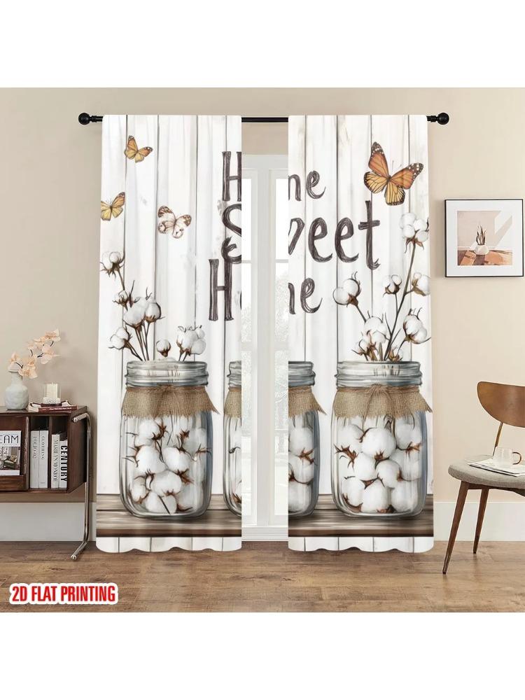 

Plane Printing Pattern Curtains Polyester Comfort Versatile Fabric Without Rod Gifts Perfect Living Room Home Made Of Sitting Window Treatment W100*H70(CM)-Rod Pocket&1PCS