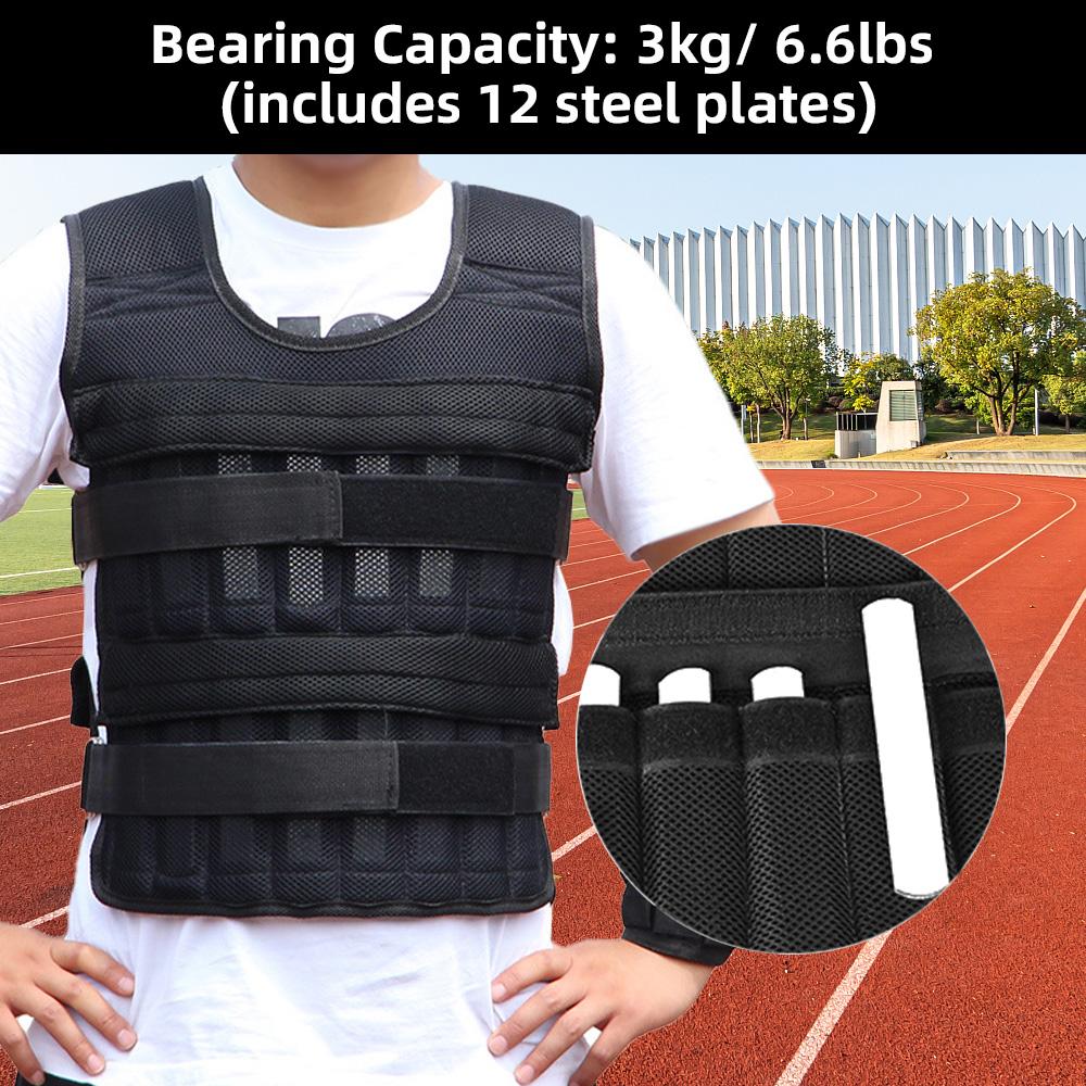 Adjustable Weighted Vest 6.6LB Workout Weight Vest Training Fitness Weighted Jacket