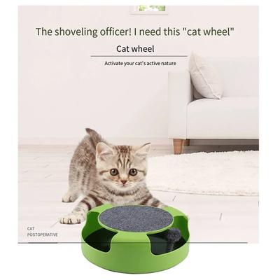 Katzenspielzeug, interaktives Kratzspielzeug für Katzen mit Kratzbrett und laufender Maus ohne Batterien, geeignet für Katzen jeden Alters