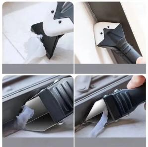5-in-1 Metal Head Caulk Tool Kit Silicone Spatula Caulk Remover Grout Removal Sealant Finishing Tool Corner Scraper