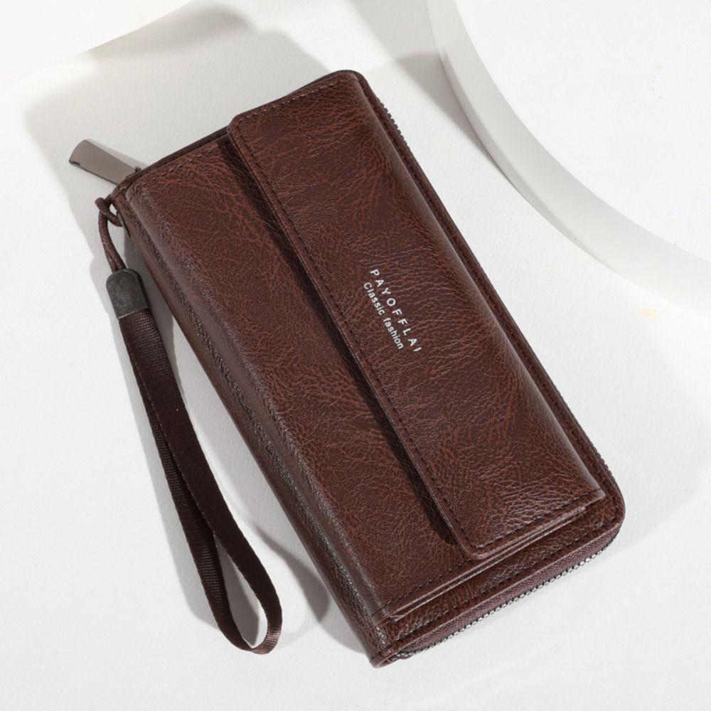 Pu Leather Men's Wallet Long Men Clutch Bag Luxury Business Wallet Card Holder