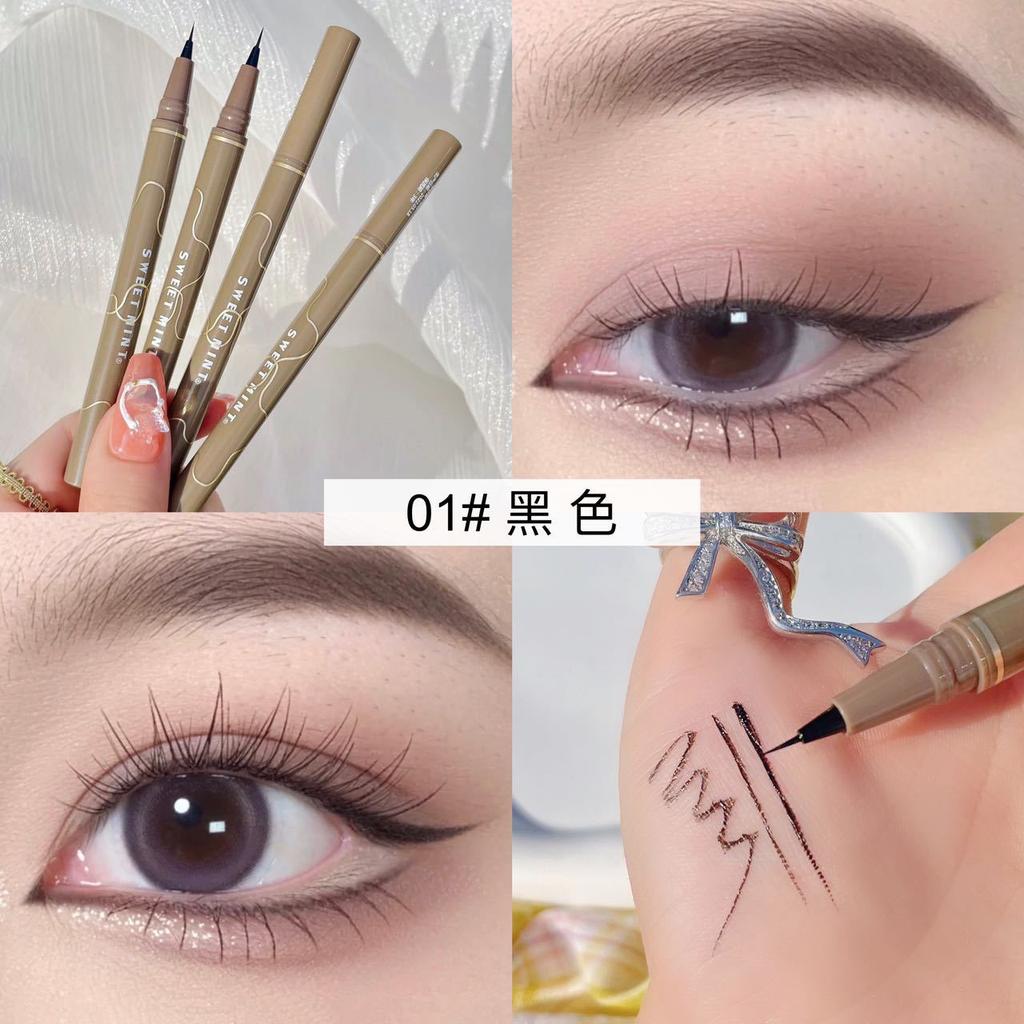 1PC Ultracienki wodoodporny płynny eyeliner Koreański makijaż dla kobiet Szybkoschnący gładki eyeliner Długotrwały dolny długopis do rzęs Kosmetyki