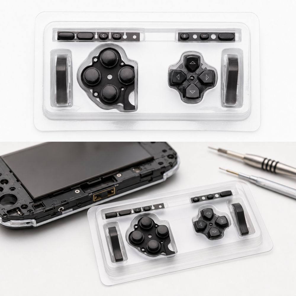 LR Buttons Button Replacement Kit 1Set PSP Button Set for PSP3000 Replacement Button Kit