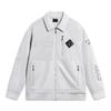 Li-Ning Wade Series Letter Embroidery Zip-Up Fleece Jacket Men Jackets Gray AFDT853-2