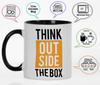 Inkdotpot Think Outside The Box Inspirational Positive Quotes 11Oz Ceramic  Coffee  Mug
