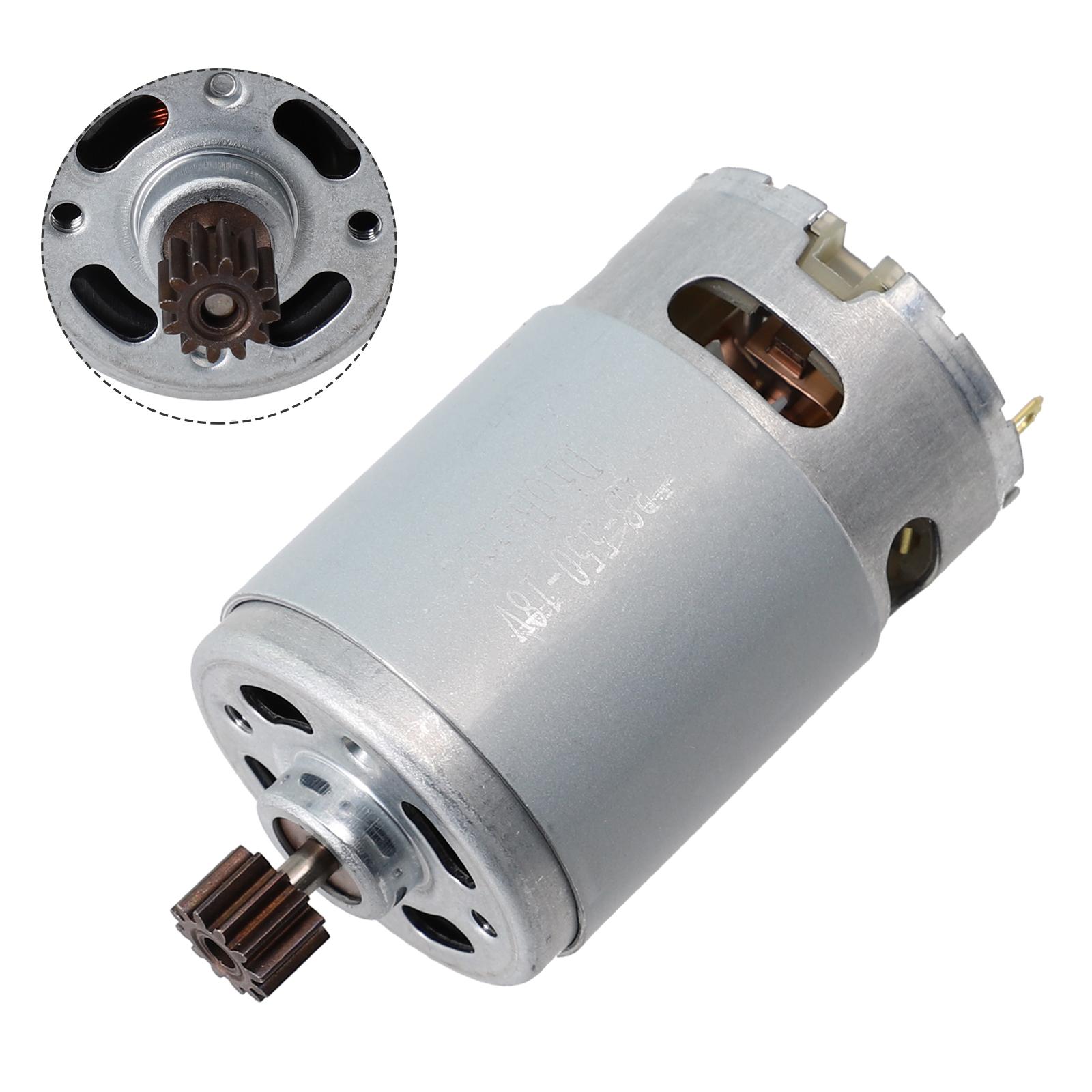 DC Motor 12 Teeth 18V 1607022587 Spare Part for GSR1800LI Cordless Electric Drill Metal Material Ensures Long Usage Time