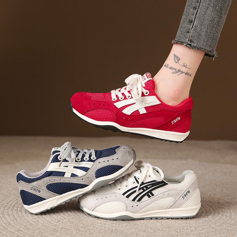 Dexun shoes women's new thin mesh breathable little white shoes in summer 2025 super fire versatile casual sports shoes