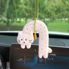 Cute Cartoon Cat Design Car Air Freshener Rearview Mirror Pendant Creative Decoration for Girls' Interior Cono Aroma