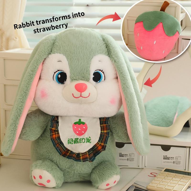 

Fruit Turned Animal Rabbit Capybara Plush Throw Pillow Girls Gift Birthday Rabbit,25cm/9.84in