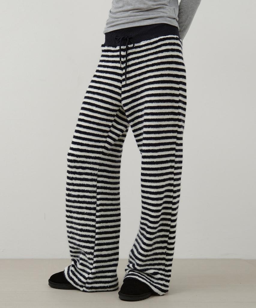 Wednesday Oasis For Woman Fuzzy Boucle Stripe Wide Pants_Ivory(W25-Pt36)