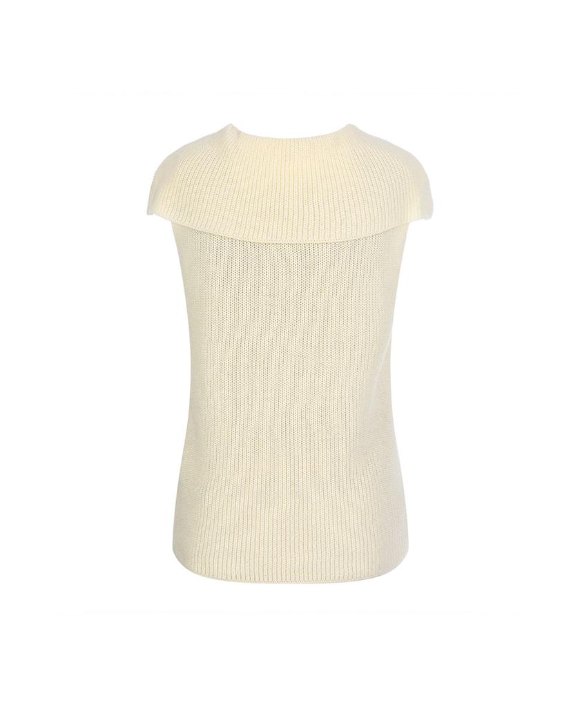 LAFELSORTOF Cotton Blend Cape Knit Top
