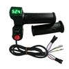Green Screen Handlebar Grip Switch with 3-Speed Voltage Display for Electric Scooter