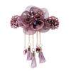 Chinese Styles Hair Pin Handmade Flower Hair Clip Long Tassels Women Hairpin for Ponytails and Various Hairstyles