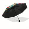 Colorful Butterfly Mandala  DecorUmbrella, Portable 3-Fold Compact Umbrella,Christmas Gift ES392